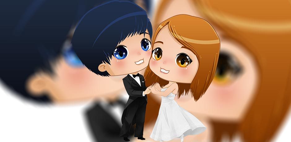 chibis wedding