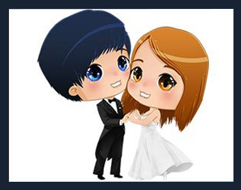 chibis wedding